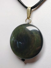 Load image into Gallery viewer, Obsidian - Rainbow Therapeutic Pendant E