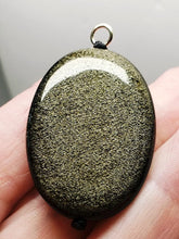 Load image into Gallery viewer, Obsidian - Golden Sheen Therapeutic Pendant A