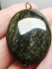 Load image into Gallery viewer, Obsidian - Golden Sheen Therapeutic Pendant B