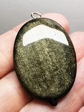 Load image into Gallery viewer, Obsidian - Golden Sheen Therapeutic Pendant D