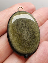 Load image into Gallery viewer, Obsidian - Golden Sheen Therapeutic Pendant E