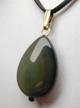 Load image into Gallery viewer, Obsidian - Rainbow Therapeutic Pendant E