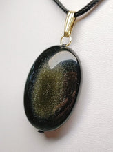 Load image into Gallery viewer, Obsidian - Golden Sheen Therapeutic Pendant E