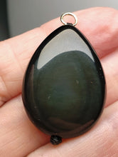 Load image into Gallery viewer, Obsidian - Rainbow Therapeutic Pendant F
