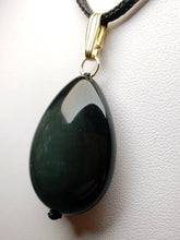 Load image into Gallery viewer, Obsidian - Rainbow Therapeutic Pendant F