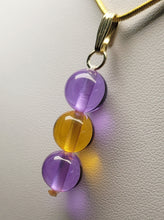 Load image into Gallery viewer, Golden Violet Healing Flame Andara Crystal Pendant 12mm