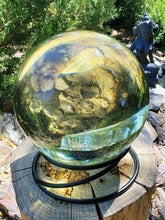 Load image into Gallery viewer, "AS IS" Gold - Light Andara Crystal Sphere 10inch