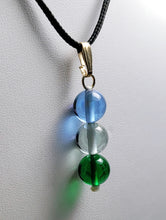 Load image into Gallery viewer, Green Violet Healing Flame Andara Crystal Pendant 10mm