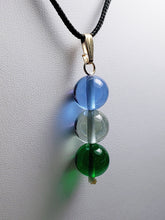 Load image into Gallery viewer, Green Violet Healing Flame Andara Crystal Pendant 12mm