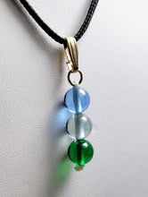 Load image into Gallery viewer, Green Violet Healing Flame Andara Crystal Pendant 8mm