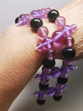Load image into Gallery viewer, Green Violet Healing Flame Andara Crystal Band