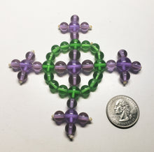 Load image into Gallery viewer, Green Violet Flame Andara Crystal Healing Tool Dorje