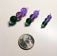 Load image into Gallery viewer, Green Violet Healing Flame Andara Crystal Pendant 8mm