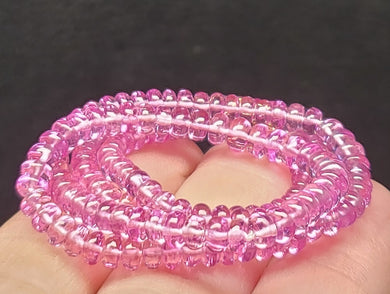 Pink Sapphire EO+ 3.5-5mm 15.75inch