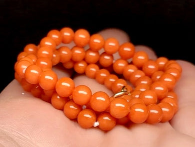 Red Coral (Italian) EO+ 4.5-5.5mm 17.75inch