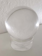 Load image into Gallery viewer, Clear (Rare) Polished Andara Crystal Sphere & stand combo 3.06kg TEMPLE COLLECTION