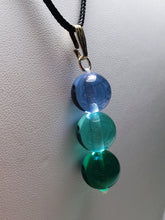 Load image into Gallery viewer, Teal Violet Healing Flame Andara Crystal Pendant 12mm