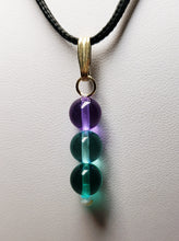 Load image into Gallery viewer, Teal Violet Healing Flame Andara Crystal Pendant 8mm