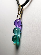 Load image into Gallery viewer, Teal Violet Healing Flame Andara Crystal Pendant 8mm