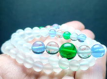 Load image into Gallery viewer, Green Violet Flame Andara Crystal Necklace 18.25inch