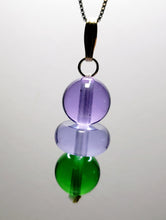 Load image into Gallery viewer, Green Violet Healing Flame Andara Crystal Pendant