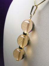 Load image into Gallery viewer, Peach Andara Crystal with Gold Pendant (3 x 12mm)