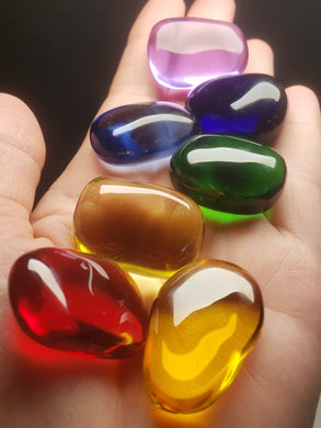 Andara Crystal Tumbled Bundle chakra colors