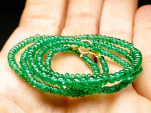 Load image into Gallery viewer, Emerald (Brazilian) EO 2-3.5mm 18.5inch 21.05ct