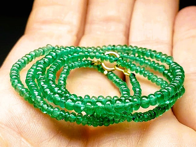 Emerald (Brazilian) EO 2-3.5mm 18.5inch 21.05ct