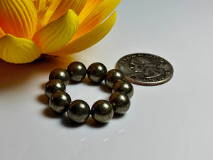 Pyrite Gem Healing Ring