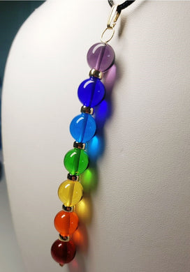 7 Chakra Rays Andara Crystal Pendant with gold (7 x 12mm)