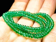 Load image into Gallery viewer, Emerald (Brazilian) EO 2.8-3.8mm 17.75inch 29.1ct