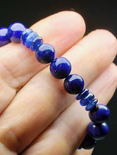 Load image into Gallery viewer, Thyroid Therapy Tool - Natural Lapis Lazuli with Kyanite