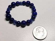 Load image into Gallery viewer, Thyroid Therapy Tool - Natural Lapis Lazuli with Kyanite