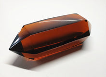 Load image into Gallery viewer, Amber Double Terminated Polished Andara Crystal Wand 250g