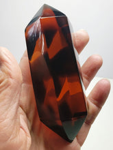 Load image into Gallery viewer, Amber Double Terminated Polished Andara Crystal Wand 250g