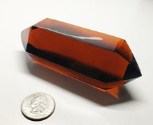Load image into Gallery viewer, Amber Double Terminated Polished Andara Crystal Wand 274g