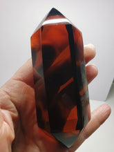 Load image into Gallery viewer, Amber Double Terminated Polished Andara Crystal Wand 274g