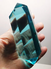 Load image into Gallery viewer, Aqua Double Terminated Polished Andara Crystal Wand 290g