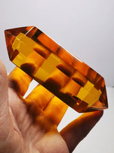 Load image into Gallery viewer, Amber - Light Double Terminated Polished Andara Crystal Wand 292g