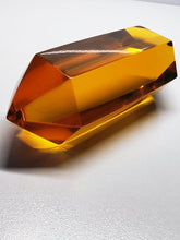 Load image into Gallery viewer, Amber - Light Double Terminated Polished Andara Crystal Wand 292g