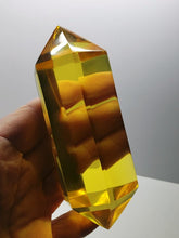 Load image into Gallery viewer, Yellow - Golden Double Terminated Polished Andara Crystal Wand 294g
