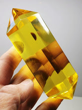 Load image into Gallery viewer, Yellow - Golden Double Terminated Polished Andara Crystal Wand 294g