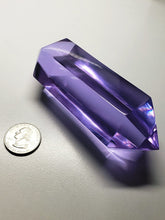 Load image into Gallery viewer, Violet (color change) Double Terminated Polished Andara Crystal Wand 296g