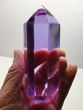 Load image into Gallery viewer, Violet (color change) Double Terminated Polished Andara Crystal Wand 298g