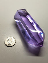 Load image into Gallery viewer, Violet (color change) Double Terminated Polished Andara Crystal Wand 298g
