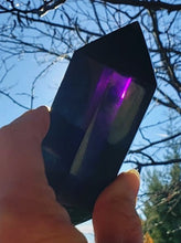 Load image into Gallery viewer, Purple Double Terminated Polished Andara Crystal Wand 306g