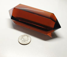 Load image into Gallery viewer, Amber Double Terminated Polished Andara Crystal Wand 312g*