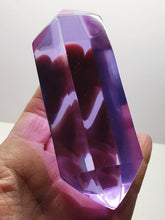 Load image into Gallery viewer, Violet (color change) Double Terminated Polished Andara Crystal Wand 328g