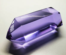 Load image into Gallery viewer, Violet (color change) Double Terminated Polished Andara Crystal Wand 328g